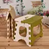 Taburete plegable de plástico para el hogar, portátil, pequeño, para exteriores, para niños y adultos, Mazar, grueso y pequeño.