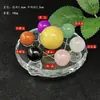 Placa de matriz de siete estrellas de bola de cristal de piedra natural transfronteriza adornos de feng shui logo de mineral de piedra original pulido adornos para el hogar sala de estar porche