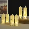 Vela de Cristal Transfronteriza Simulación de Luz de Vela Electrónica LED Velita de Té Pequeña Luz de Atrezo Decoración Navideña Festiva de Cumpleaños