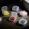 Caixa de Protetores Auriculares, Caixa de Armazenamento de Joias com Acessórios de Brinco e Anel, Caixa para Anzóis, Mini Caixa Pequena, Caixa Quadrada Pequena de Plástico Transparente