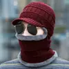 Gorro Pasamontañas Grueso con Forro de Polar para Hombre, Cálido para Exteriores, Ciclismo, Cortavientos y Resistente al Frío, Protección para los Oídos, Gorro de Tejer