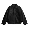 Yidao Vintage Outono 2026 Nova Jaqueta Curta de Couro PU Estilo High Street Americana Masculina Malandro Bonito Senso de Alto Padrão Jaqueta de Motociclista