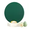 Tabla de cortar, uso doméstico, resistente al moho, apta para alimentos, tabla de cortar redonda, tabla de cortar giratoria de doble cara verde para cocina, directo de fábrica
