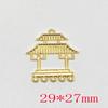 Aleación estilo antiguo pequeño Pabellón colgante tridimensional hexagonal pabellón pagoda hueca tocado nupcial horquilla accesorios de joyería