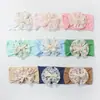 Diadema Elástica de Nailon de Estilo Nuevo Europeo y Americano para Bebé, Pañuelo para la Cabeza de Color Sólido con Lazo para Bebé, Accesorios Finos para el Cabello para Niños de Cuatro Estaciones