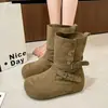 Botas Vaqueras Birkenstock de Suela Blanda Botines Cortos Zapatos para Mujer 2026 Otoño/Invierno Birkenstock Feas Lindas con Faldas Botas Adelgazantes de Moda