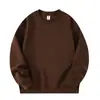 Outono transfronteiriço novo modelo 320G moletom de algodão chinês com gola redonda, estilo básico, corte solto, cor sólida, pulôver de manga comprida unissex, em estoque