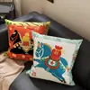 Cojín Decorativo Festivo Rojo para Sofá para el Año del Caballo, Decoración de Año Nuevo con un Toque de Lujo, Cojín de Dormitorio, Cojín para el Respaldo, Cojín Lumbar con Relleno