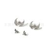 Jiang Ti F136 Titanio Clavo de Oreja Calavera Pirata Alas de Libélula Aleación de Titanio G23 Joyería para Perforaciones Humanas Pendientes