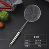 Colador de acero inoxidable engrosado de grado alimenticio para el hogar, cocina, colador grande, pala escurridora para fideos de dumpling, colador al por mayor
