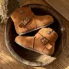 Botas de Invierno para Niñas con Forro de Felpa, Nuevas de Moda Retro Suela Suave Cálidas Ligeras Antideslizantes Botas de Nieve para Bebés Niñas