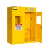 Gabinete de botella de gas de carbón para cabello directo de fábrica laboratorio inteligente alarma de banda de acero completa cilindro acetileno oxígeno doble gabinete de almacenamiento de botellas