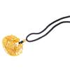 Longa data-não-desbotamento Vietnã areia ouro oco fu personagem Duplo Dragão Baby Lock trava de segurança colar de corda preta camisola cadeia grande pingente