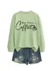 Amazon eBay sitio independiente sudadera con capucha casual cómoda elegante para mujer "pero primero café" taza de café