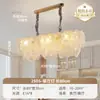 Araña de sala de estar estilo francés, luz principal para el pasillo, lámpara de cristal de lujo ligero de 6 piezas, de alta gama, lámpara de iluminación cálida y romántica para dormitorio, hierro y cobre
