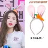 Diadema de Fiesta de Desempeño de Oficial de Policía Conejo de Zootopia, Pasador de Cabello de Orejas de Conejo para Actuación, Tocado para Fotos de Parque de Atracciones para Mujeres