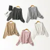 Tejido de punto de mezcla de alpaca, Tencel y lana para principios de otoño, Cárdigan holgado tipo nube, Perezoso, Directo de fábrica