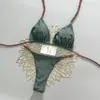 2026 Novo Comércio Exterior Transfronteiriço Europeu e Americano Amazon Sexy Duas Peças Cor Sólida Estampado Tanga Biquíni Traje de Banho