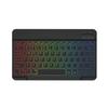 Para tableta ipad samsung huawei teclado bluetooth luminoso teclado portátil retroiluminado RGB colorido al por mayor
