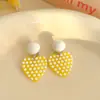Pendientes Retro Exagerados Estilo Hong Kong, Divertidos Pendientes de Aro de Puntos Rojos, Pendientes de Diseño Único, Clips para Orejas