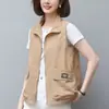 Transfronterizo 40.00 kg-150.00 kg talla extragrande chaleco para madre con sobrepeso primavera verano otoño chaleco sin mangas abrigo moda para mujer ins