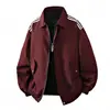 Chaqueta Retro Americana de Solapa de Moda para Hombre, Nuevo Estilo Primavera y Otoño, Abrigo Holgado Casual Estilo Academia Deportiva con Tres Rayas