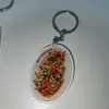 Lanzamiento Caliente Nuevo Creativo Temática de Comida Acrílico 2D Plano Llavero Fábrica Hotel Regalo Exquisito Llavero Al Por Mayor
