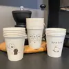 Vasos de Papel Desechables para Uso Doméstico, Adecuados para Té, Bebidas y Café, Hechos de Papel Kraft, Caja Mayorista de 500 Vasos de Papel Desechables