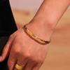 Xinyixin Joyería Europea y Americana Acero Inoxidable Pulsera de Hebilla Geométrica en Relieve Ins Diseño Nicho Simple Pulsera Versátil