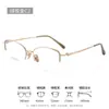 Gafas Ópticas con Montura de Titanio Ultraligero Coreanas Montura Z009 Gafas Retro de Media Montura Miopía Femenina Deseo Puro Danyang Al por Mayor