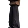 Calça Casual Solta Estilo Novo 2025 para Homens, Calça Versátil Moda Coreana, Calça de Perna Larga Fina e Fluida para Primavera e Verão, Comprimento no Chão