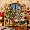 Pintura de diamante 5D transfronteriza Amazon nuevo producto temática navideña pintura de diamante de perlas 5D DIY pintado decorativo con incrustaciones de diamante hecho a mano para venta al por mayor de comercio exterior