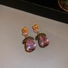 Pendientes Largos con Borla de Flor de Zirconia con un Toque de Lujo Ligero y de Alta Gama, Pendientes de Artesanía Pesada Estilo Bosque, Modernos y de Diseño Único