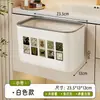 Cubo de basura de pared para uso doméstico en baños y aseos, papelera para espacios estrechos, contenedor de almacenamiento colgante para cocina que elimina la necesidad de agacharse