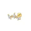 Pendientes de Aleación de Titanio F136 Clavos para Hélice Auricular con Circonita 5A Joyería para Piercings Corporales Pendientes de Venta Caliente Transfronterizos Europeos y Americanos