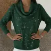 2026 Comercio Exterior Transfronterizo Sitio Independiente de Ropa para Mujer Amazon Aliexpress Otoño e Invierno Nuevos Tops y Suéteres de Color Sólido