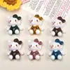 Accesorios de Resina para Manualidades de Dibujos Animados Pinza para el Pelo de Gatito con Estampado de Leopardo Grande Accesorios para Funda de Teléfono Hebilla de Zapato Llavero Colgante