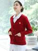 Fabricante Original Personalizado Tricô para Enfermeira Tricô Feminino Uniforme de Enfermeira Cardigan para Equipe Médica Jaqueta Espessa de Veludo