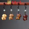 Yiming Xianyuan Sándalo Rojo Zodiaco Cabeza de Caballo Cadena para Teléfono Colgante Yiming Xianyuan Sándalo Tallado Caballo Llavero Colgante