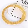 Alambre Trenzado Relleno de Oro de 18K Alambre de Cobre Lote Flor Alambre Duro DIY Pulsera Hecha a Mano Moldeado Enrollado Accesorios de Joyería para la Oreja E01