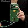 Cordón de Árbol de Navidad Estrella Adecuado para Funda de Teléfono Móvil Apple 17 Piel de Cabra Iphone15Promax Silicona 16 Ventanas Grandes