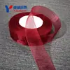 Cinta de Gasa de Chifón de 2.5 cm Cinta de Satén Cinta de Seda Cinta de Organza Transparente Roja Cinta Tejida Cinta de Color Cinta de Seda de 45 Metros de Largo