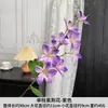 Haste Única de Flor Artificial de Bauhinia, Flor Artificial Estilo Floresta, Arranjo Floral de Casamento, Decoração de Salão de Casamento, Arranjo Floral