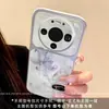Adequado para capas de celular Huawei Mate 80 e Huawei Mate 70, proteção completa da lente, novo design personalizado para mulheres, cisne branco e flor de lírio