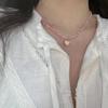 Corea del Sur nuevo collar de cuentas de arroz de color caramelo macarrón collar de cadena de clavícula encantador estilo chica dulce linda