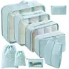 Conjunto de Armazenamento para Viagem Amazon Bolsa de Armazenamento para Viagem Conjunto de Oito Peças Bolsa de Armazenamento para Organização de Roupas de Viagem