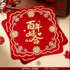 Lenço Quadrado de Casamento, Lenço de Casamento Vermelho com a Palavra "Xi", Lenço da Noiva, Dote da Mulher, Lenço Estampado a Quente, Suprimentos de Casamento