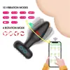 Aplicación Remota Control Remoto Torcido Giratorio Plug Anal Unisex Orgasmo de Próstata Masturbación Masajeador para Sexo Adulto