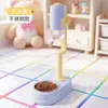 Dispensador de Agua Vertical para Mascotas con Altura Ajustable, Bebedero para Colgar en Jaula, Plato Cerámico para Perros, Plato de Acero Inoxidable para Gatos