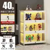 Vitrine para Miniaturas com Fechadura e Luz, Vitrine Transparente de Acrílico à Prova de Poeira para Modelos de Brinquedos e Rack de Ornamentos para Casa
